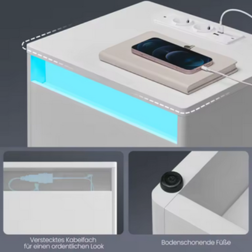Phantom™ LED Nachttisch - Geheimfach oben und unten