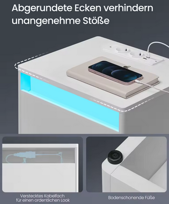Phantom™ LED Nachttisch - Geheimfach oben und unten